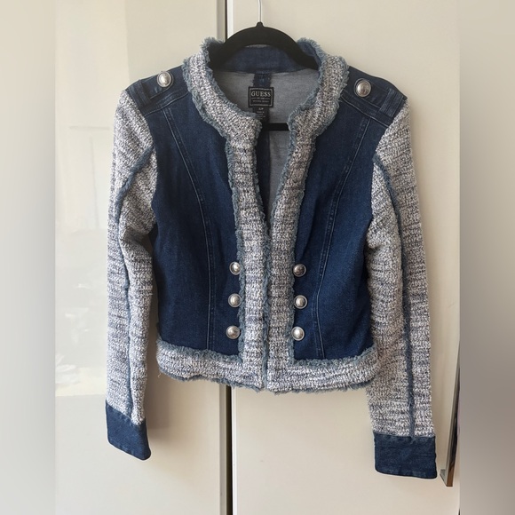 Guess denim tweed runway jacket - Picture 3 of 6